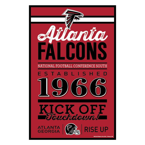 ~Atlanta Falcons Sign 11x17 Wood Established Design~ backorder