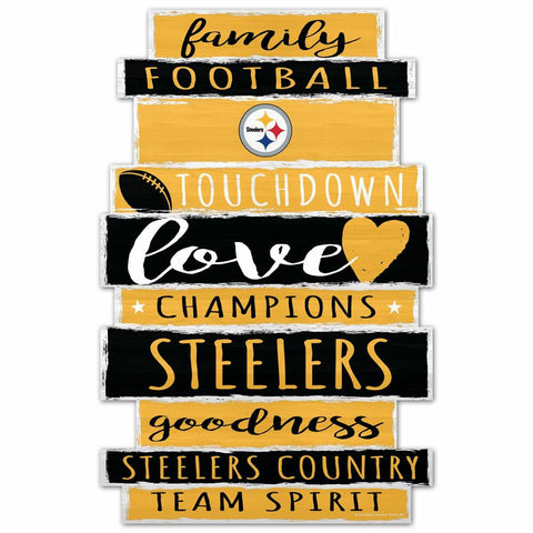 ~Pittsburgh Steelers Sign 11x17 Wood Family Word Design~ backorder