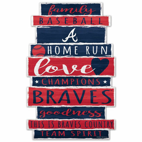 ~Atlanta Braves Sign 11x17 Wood Family Word Design~ backorder