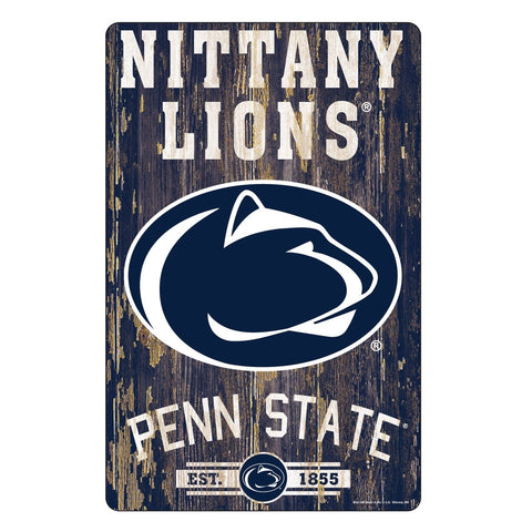 ~Penn State Nittany Lions Sign 11x17 Wood Slogan Design~ backorder