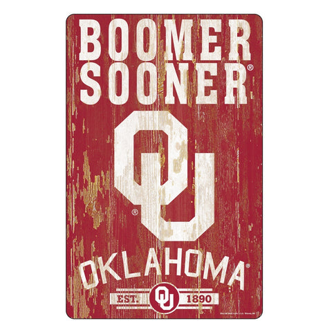 ~Oklahoma Sooners Sign 11x17 Wood Slogan Design~ backorder