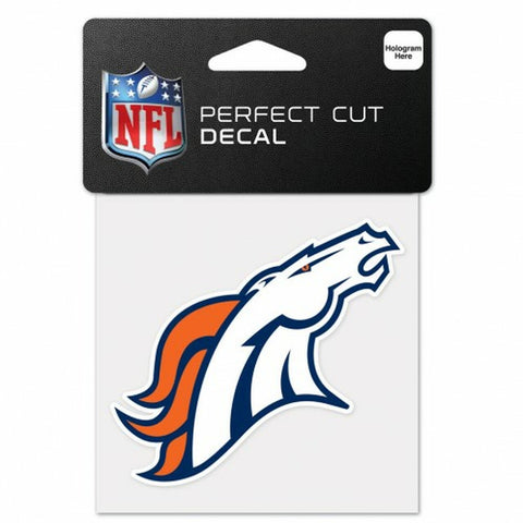Denver Broncos Decal 4x4 Perfect Cut Color