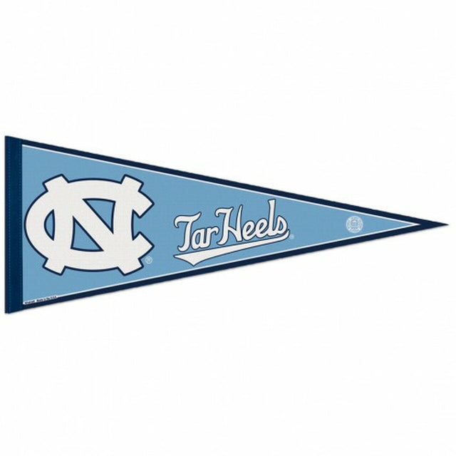 Banderín de los Tar Heels de Carolina del Norte de 12 x 30, estilo clásico