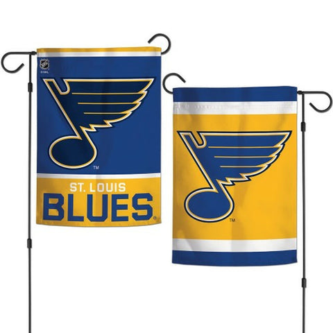~St. Louis Blues Flag 12x18 Garden Style 2 Sided~ backorder