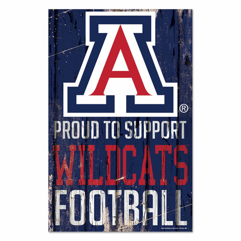 ~Arizona Wildcats Sign 11x17 Wood Proud to Support Design - Special Order~ backorder
