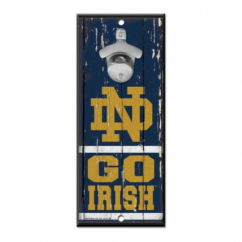 ~Notre Dame Fighting Irish Sign Wood 5x11 Bottle Opener~ backorder