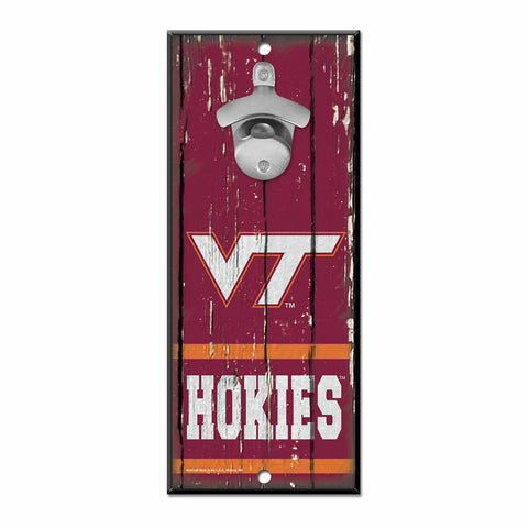 ~Virginia Tech Hokies Sign Wood 5x11 Bottle Opener~ backorder