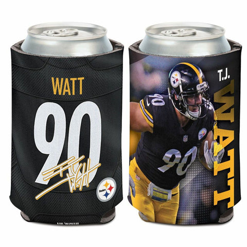 Pittsburgh Steelers Can Cooler TJ Watt Design