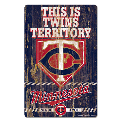 Minnesota Twins Sign 11x17 Wood Slogan Design