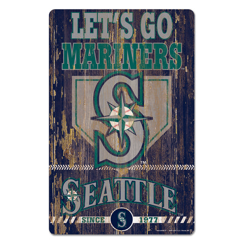 ~Seattle Mariners Sign 11x17 Wood Slogan Design - Special Order~ backorder