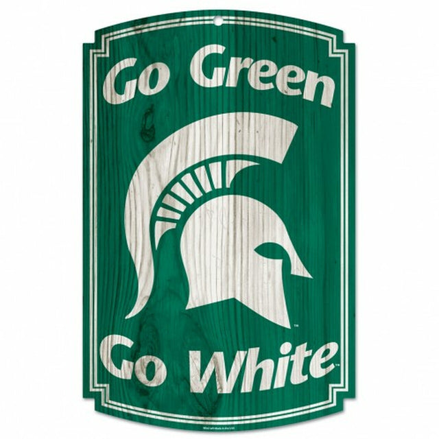 Michigan State Spartans Wood Sign