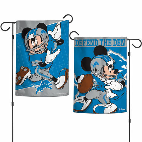~Detroit Lions Flag 12x18 Garden Style 2 Sided Disney - Special Order~ backorder