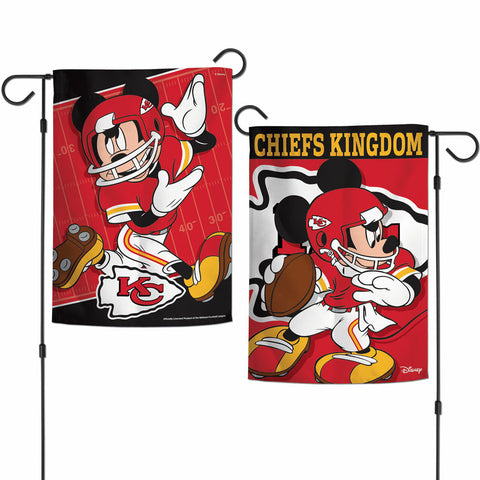 ~Kansas City Chiefs Flag 12x18 Garden Style 2 Sided Disney - Special Order~ backorder