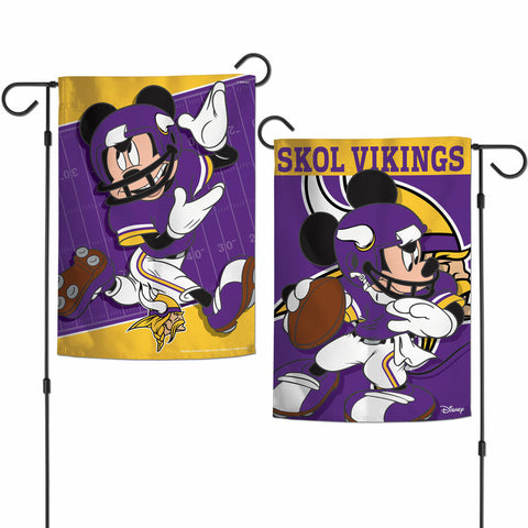 ~Minnesota Vikings Flag 12x18 Garden Style 2 Sided Disney - Special Order~ backorder