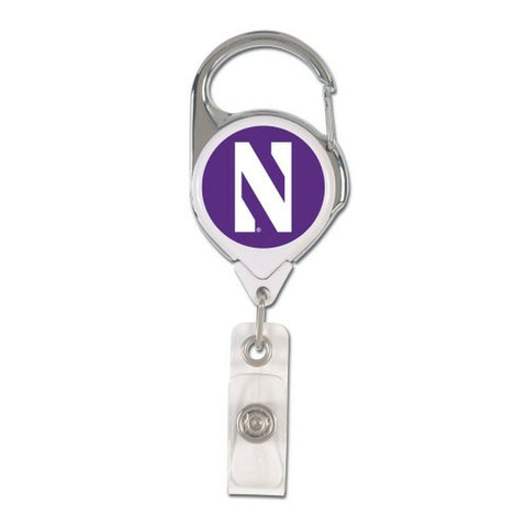 ~Northwestern Wildcats Badge Holder Premium Retractable - Special Order~ backorder