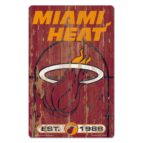 ~Miami Heat Sign 11x17 Wood Slogan Design - Special Order~ backorder