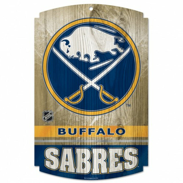 Letrero de madera de Buffalo Sabres: 11" x 17"