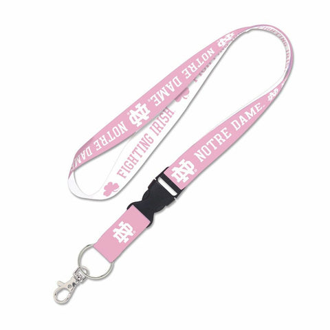 ~Notre Dame Fighting Irish Lanyard with Detachable Buckle - Pink~ backorder