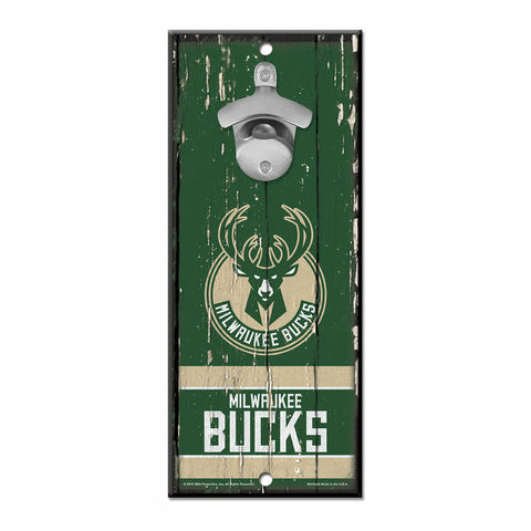 ~Milwaukee Bucks Sign Wood 5x11 Bottle Opener - Special Order~ backorder
