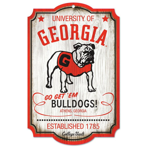 ~Georgia Bulldogs Sign 11x17 Wood College Vault Style~ backorder