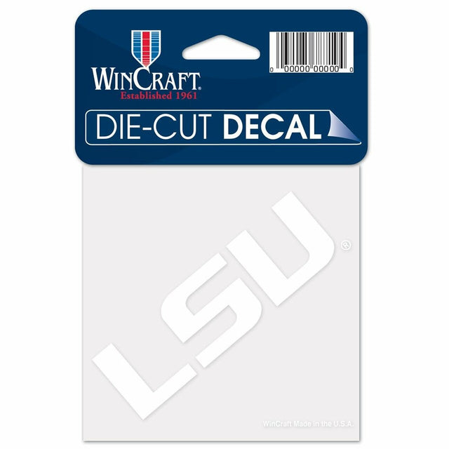 LSU Tigers Decal 4x4 Perfect Cut White Alternate