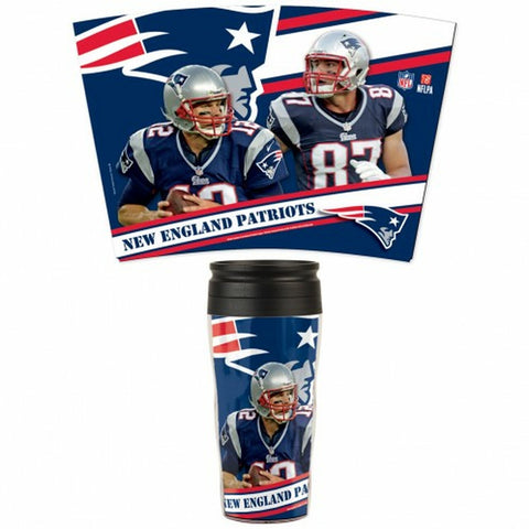 ~New England Patriots Mug 16oz Travel Contour Style~ backorder