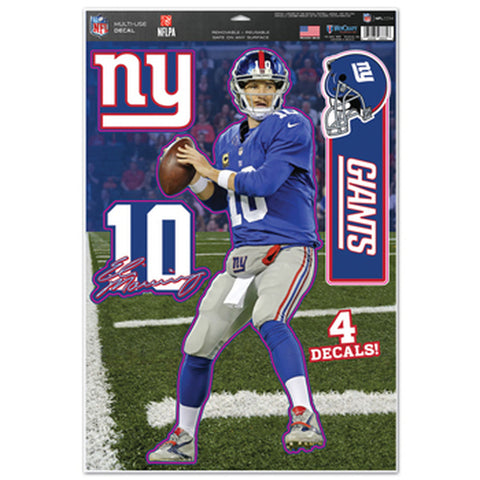 New York Giants Eli Manning Decal 11x17 Multi Use - Special Order