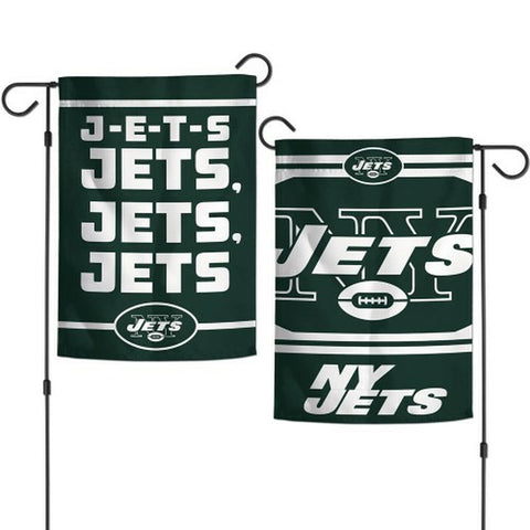~New York Jets Flag 12x18 Garden Style 2 Sided Slogan Design - Special Order~ backorder