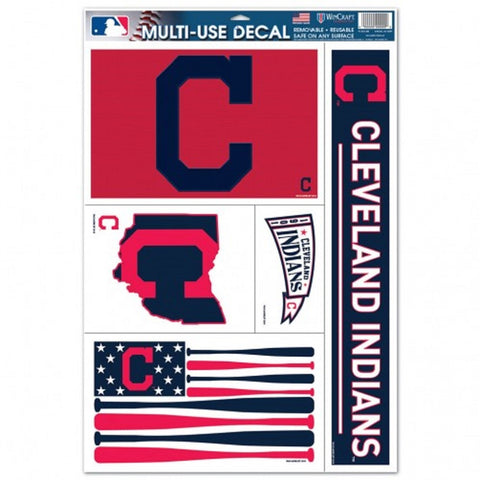 ~Cleveland Indians Decal 11x17 Multi Use 5 Piece - Special Order~ backorder