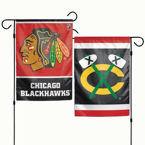 Chicago Blackhawks Flag 12x18 Garden Style 2 Sided