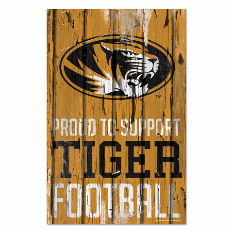~Missouri Tigers Sign 11x17 Wood Proud to Support Design - Special Order~ backorder