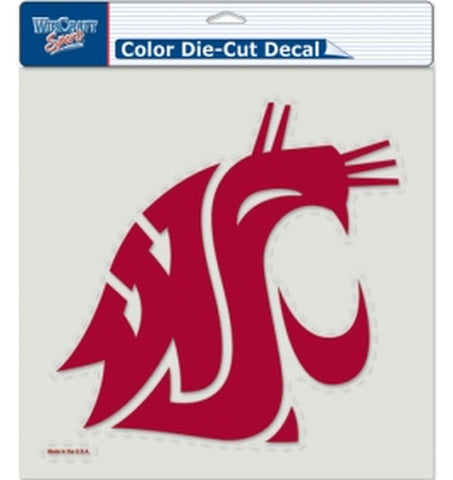 Washington State Cougars Decal 8x8 Perfect Cut Color