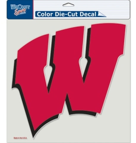 Wisconsin Badgers Decal 8x8 Die Cut Color
