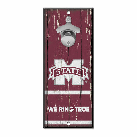Mississippi State Bulldogs Sign Wood 5x11 Bottle Opener - Special Order