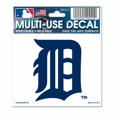 Detroit Tigers Decal 3x4 Multi Use White