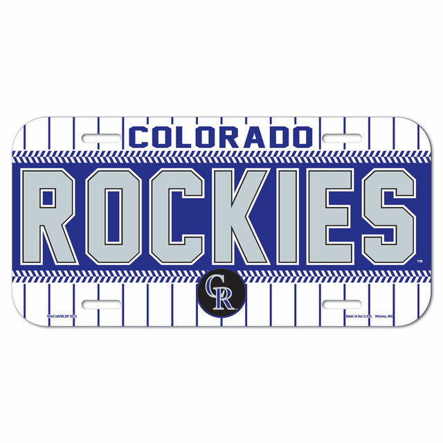 Colorado Rockies License Plate Plastic