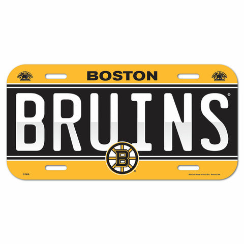 ~Boston Bruins License Plate Plastic Special Order~ backorder