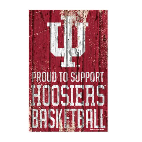 ~Indiana Hoosiers Sign 11x17 Wood Proud to Support Design - Special Order~ backorder