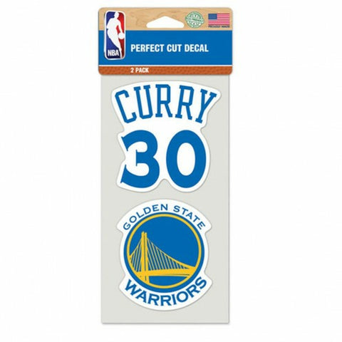 ~Golden State Warriors Steph Curry Decal 4x4 Die Cut Set of 2 - Special Order~ backorder
