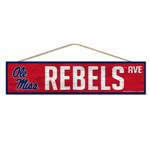 Mississippi Rebels Sign 4x17 Wood Avenue Design - Special Order
