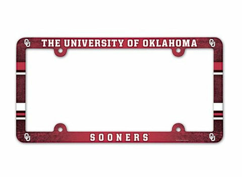 ~Oklahoma Sooners License Plate Frame - Full Color~ backorder