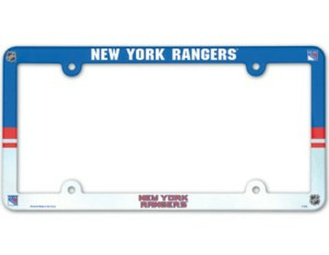 ~New York Rangers License Plate Frame Plastic Full Color Style~ backorder