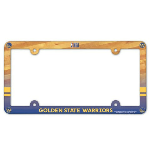 Golden State Warriors Plastic License Plate Frame Full Color Style