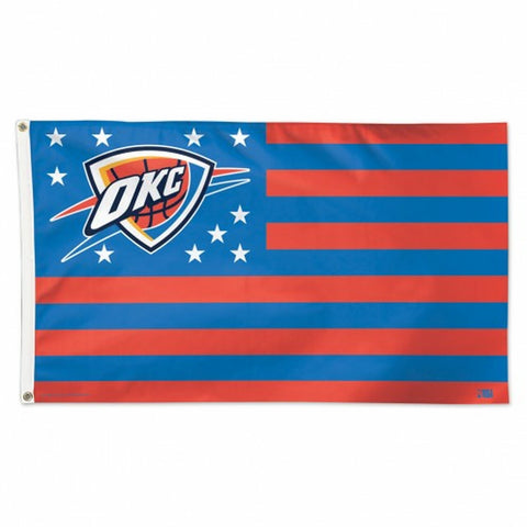 ~Oklahoma City Thunder Flag 3x5 Deluxe Style Stars and Stripes Design - Special Order~ backorder