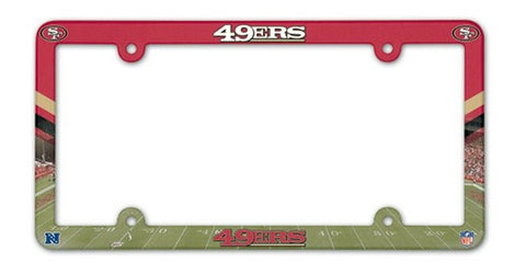 San Francisco 49ers License Plate Frame Plastic Full Color Style