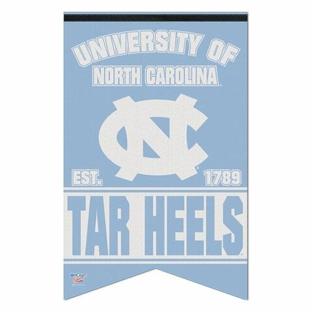 Bandera de los Tar Heels de Carolina del Norte de 17 x 26, estilo banderín, de fieltro de primera calidad