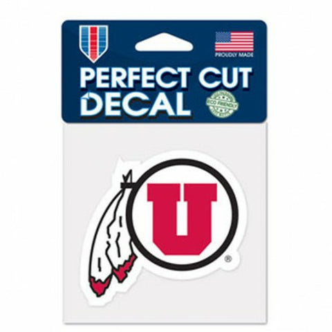 Utah Utes Decal 4x4 Perfect Cut Color