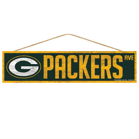 Green Bay Packers Sign 4x17 Wood Avenue Design