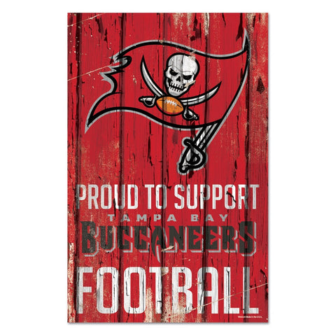 ~Tampa Bay Buccaneers Sign 11x17 Wood Proud to Support Design - Special Order~ backorder