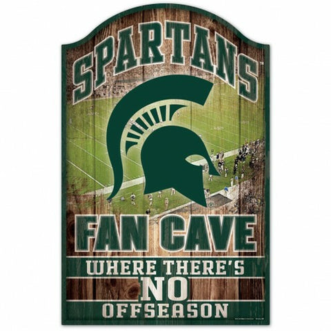 ~Michigan State Spartans Sign 11x17 Wood Fan Cave Design - Special Order~ backorder